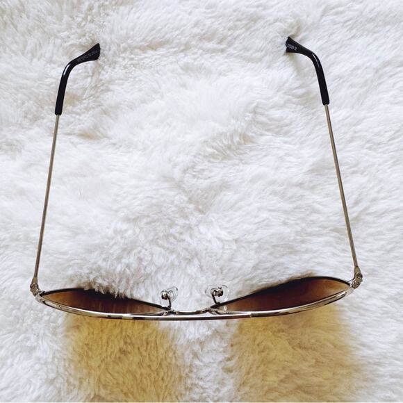 Edward Gold with Silver Rims Polarized Aviator Sunglasses - Picture 4 of 11